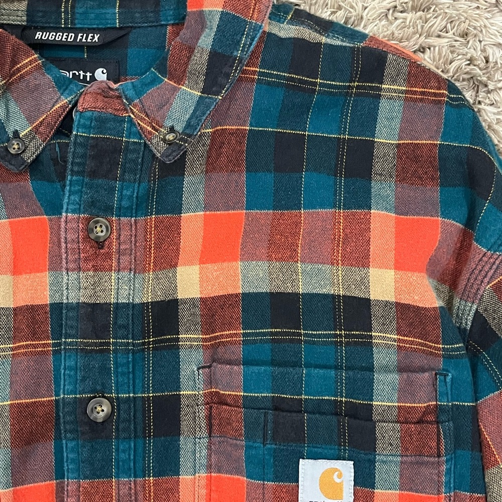 Carhartt Men's Plaid Flannel Shirt - Multicolor XL - Picture 3 of 5